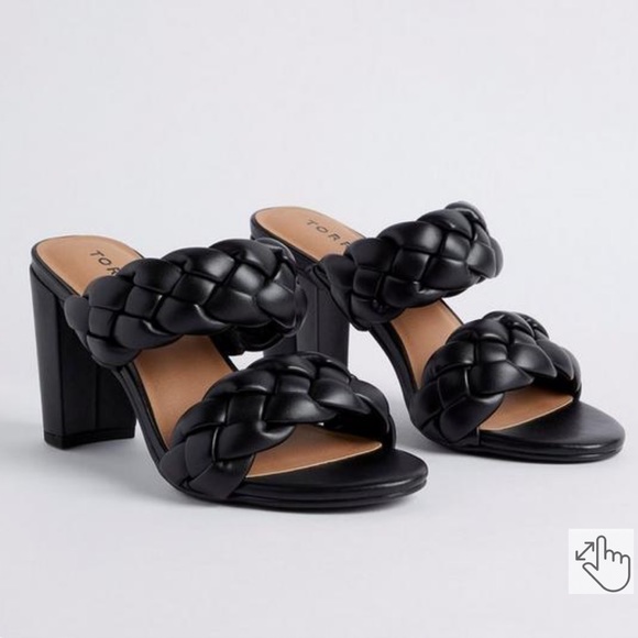 torrid Shoes - NEW Torrid Braided Block Heel Mule